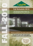Cover of Fall 2010 Schedule of Classes